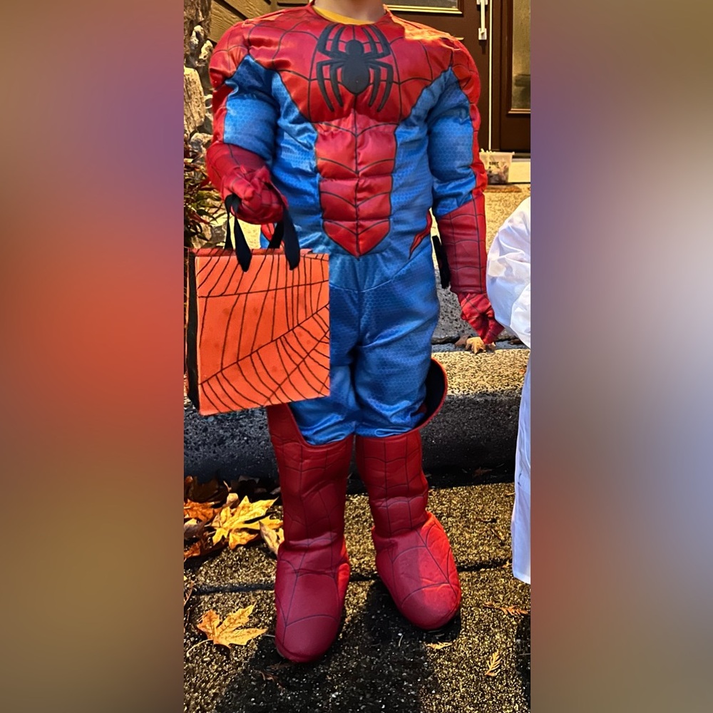 Spiderman Superhero Costume. Comes with the gloves and a face mask.